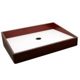 Red Rosewood Jewelry Pendant Display Tray, Holds 8 Pendants
