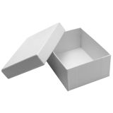 White Leatherette Jewelry Pendant or Earring Box
