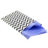 Black and White Chevron Gift Shopping Bags, 100 Per Pack, 6