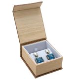 Magnetic Closure Gift Box | Burlap Earring Gift Box