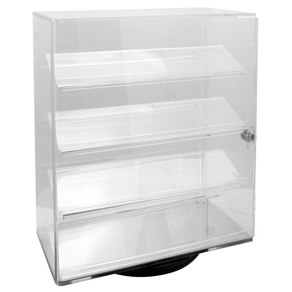 Rotating Display Case With Locking Doors Keys Included Clear Acrylic AD 