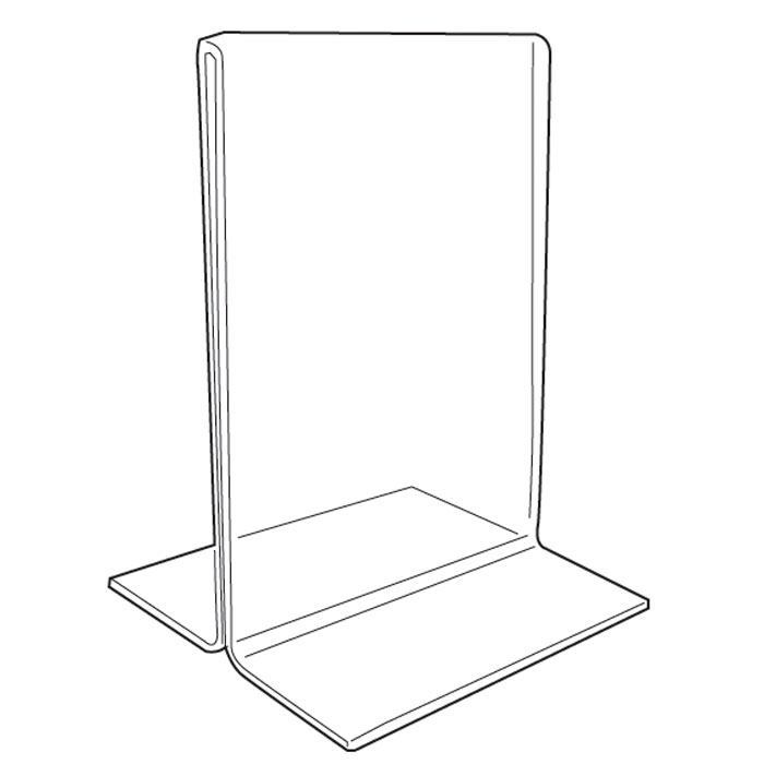 Menu Ad Clear Acrylic Sign Stand Table Top Restaurant Card Display Rack FW 