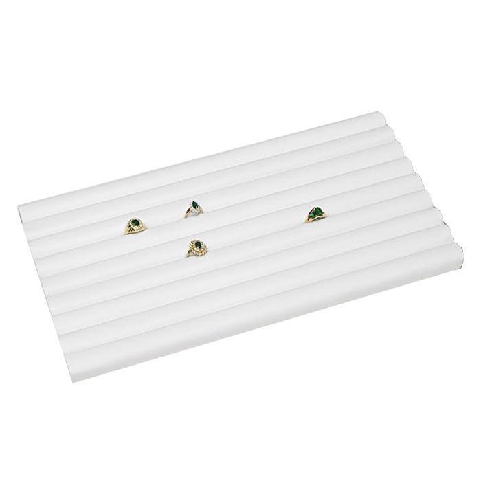 White Leatherette Jewelry Ring Insert Display Tray Liner 