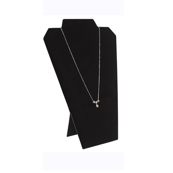 Black Velvet Jewelry Necklace Display Easel, 12-1/2