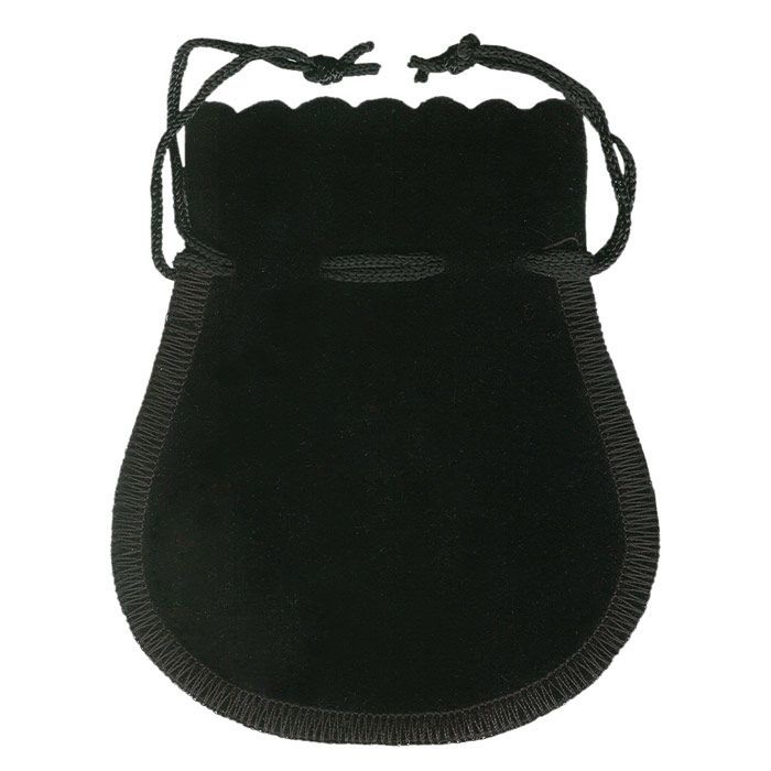 Black Velour Jewelry Gift Pouches, 3-1/2