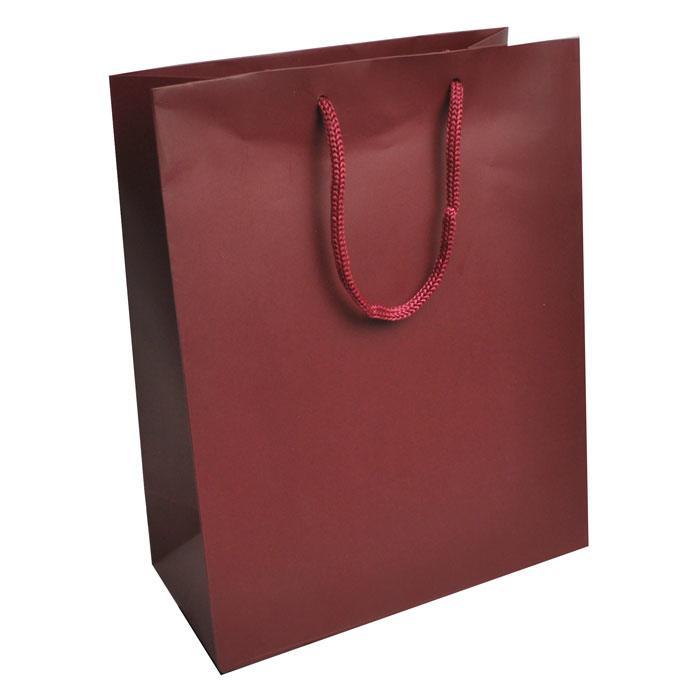 Burgundy Tote Gift Shopping Bags, 8