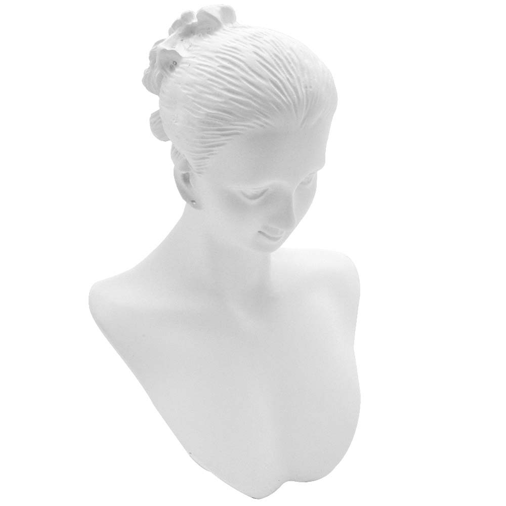White Polystyrene Jewelry Earring / Necklace Display Mannequin